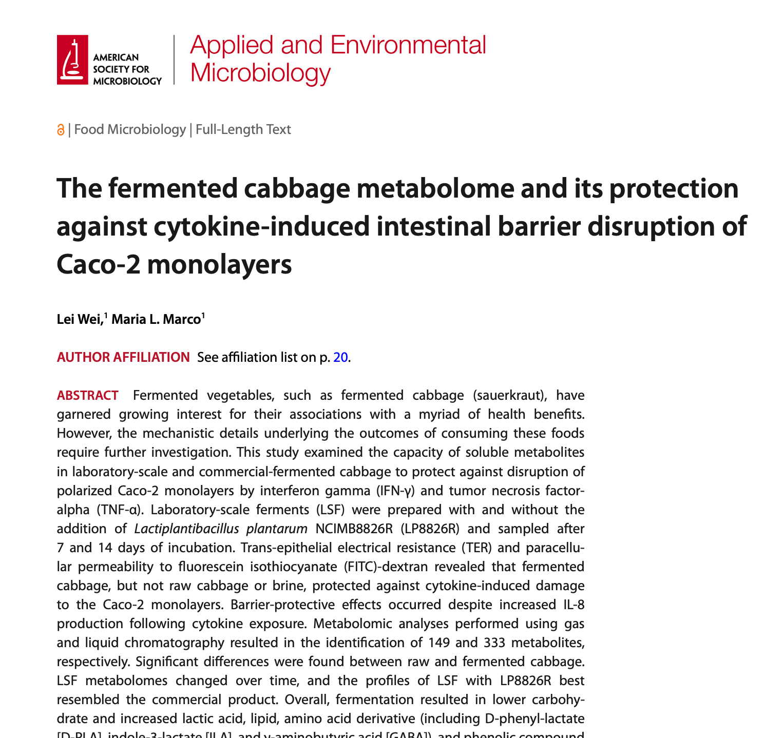 Chatting Sauerkraut with Dr. Lei Wei!